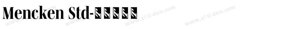 Mencken Std字体转换